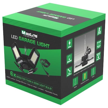 Maxlite 5400 lm LED Corded Hanging Hook Utility Light GL-054UB50