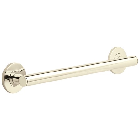 Delta Bathsafety 18 in Contemporary Decorative Ada Grab Bar In Polished Nickel 41818-PN