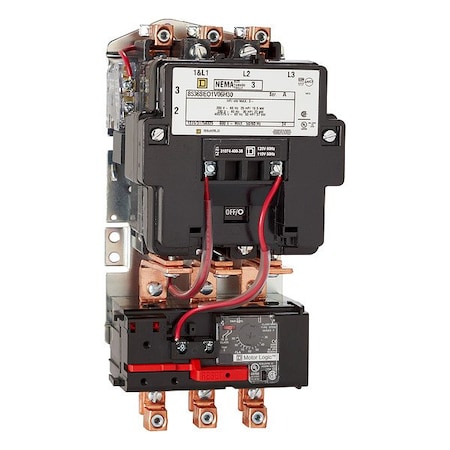 Square D NEMA Magnetic Motor Starter, Non-Reversing, 1NO, 480V AC, 3 P, Screw Clamp 8536SEO1V06H30