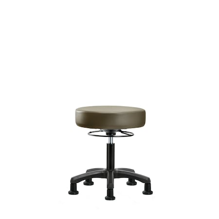 Blue Ridge Ergonomics Vinyl Mini-Stool, Desk, Glides, Taupe BR-VDHMS-RG-RG-8809