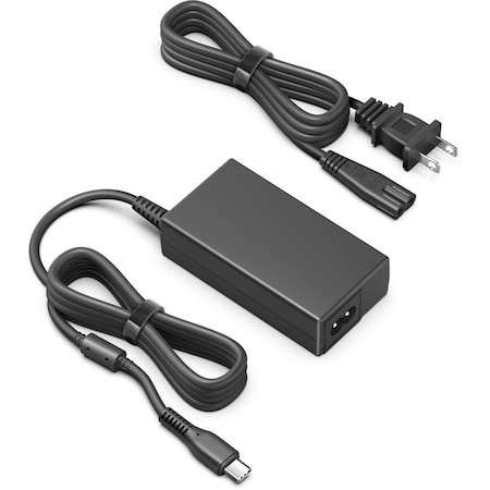 Battery Technology 45W Usb Type C Wallmount Ac Adapter For Hp (Black) 1HE07AA#ABA-BTI