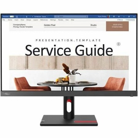 Lenovo ThinkVision S24i-30 24" Class Full HD LED Monitor - 16:9 - Raven Black, Storm Gray 63DEKAT3US