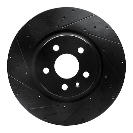 Dynamic Friction Co DFC Brake Rotor - Drilled and Slotted - Black 633-26001L