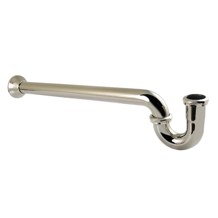 Kingston Brass 1-1/2 in. P-Trap with Bell Flange, 24 in. Length, 18 Gauge, Polished Nickel CC7126