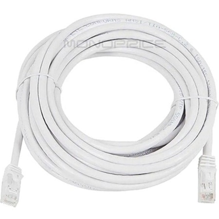 Monoprice Ethernet Cable, Cat 6, White, 25 ft. 9826