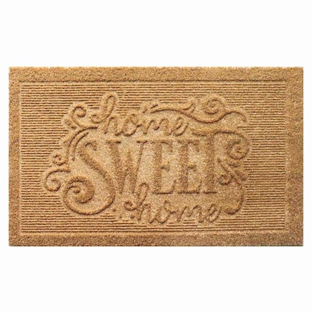 Gardenised Heavy Duty Coco Coir Doormat with Non Slip PVC Baking Embossed Design, Sweet Home QI004880