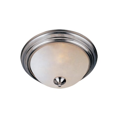 Cling 6 x 11.5 in. Essentials 2-Light Flush Mount, Satin Nickel CL640184