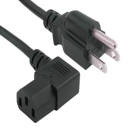 Sanoxy 2 PACK  10ft Universal Right Angle Power Cord NEMA 5-15P to IEC320 C13R SNX-CBL-LDR-PW106-1210