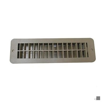 Rv Designer FLOOR REGISTER WITH DAMPER - TAN - OD 12 X 3 1/2IN / CUT OUT 10 X 2 3/8IN H860