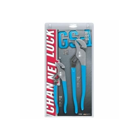 Channellock Tongue and Groove Straight Jaw Plier Set, 2 Pc, 6.5 in L and 9.5 in L 140-GS-1