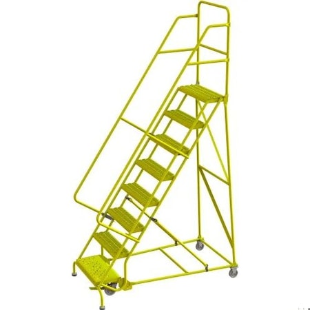 Tri-Arc Step8 Steel Rolling Ladder, W/24"Wx10"D KDSR108242-Y