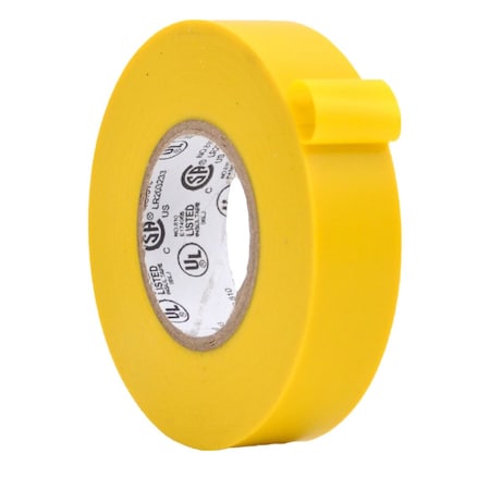 Wod Tape ETC760 General Purpose Electrical Tape Yellow UL-CSA listed core: 3/4 in. X 60 ft, 200PK WOD ETC760-00750-200-60-YEL