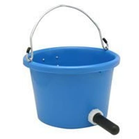 Fortex Fortiflex N400-8CF Calf Feeder with Nipple, 8 qt, Rubber Polyethylene Bucket, Blue Bucket N4008CF