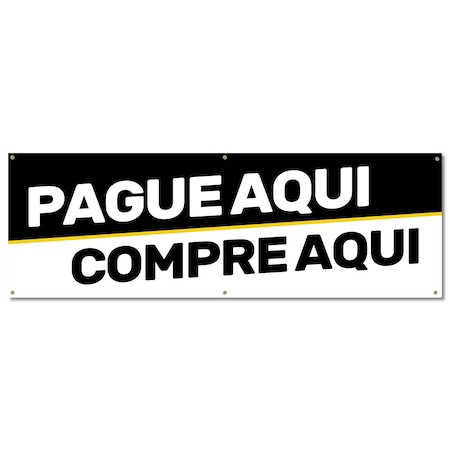 Signmission Pague Aqui, 24 Inch, Banner B-72-30410