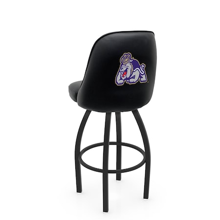 Holland Bar Stool Co Logo Grizzly James Madison 25 in. Swivel Counter Stool with Black Wrinkle Finish L048