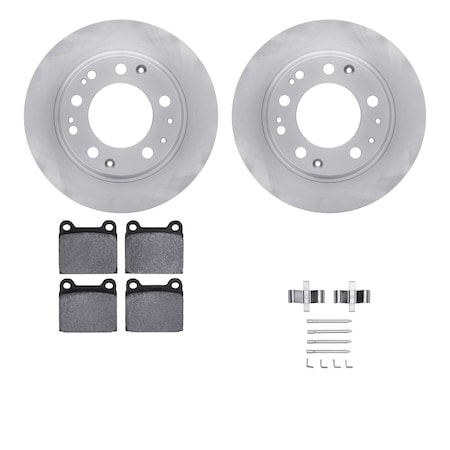 Dynamic Friction Co DFC Brake Rotor with 5000 Brake Pads and Hardware Kit 6512-02042
