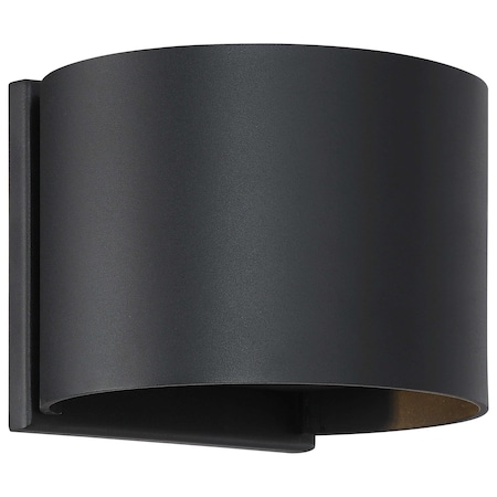 Nuvo Lightgate 5 Watt LED Sconce Matte Black Finish Round 3000K 62/1464R1
