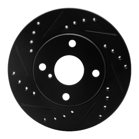 Dynamic Friction Co DFC Brake Rotor - Drilled and Slotted - Black 633-80022L