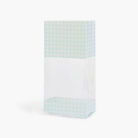 Nashville Wraps Sage Gingham Cello Bags, 5x3x11.75, 100PK C4BSGH