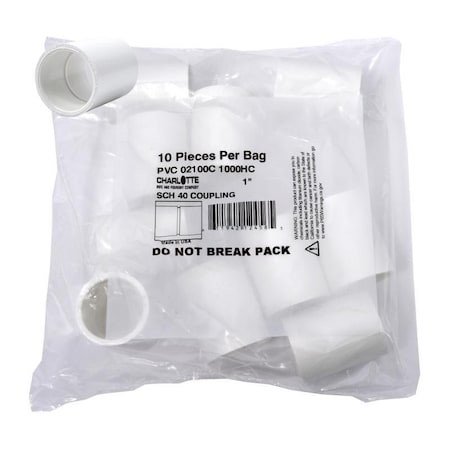 Charlotte Pipe And Foundry COUPLE 1 IN. SCH40, 10PK PVC02100C1000