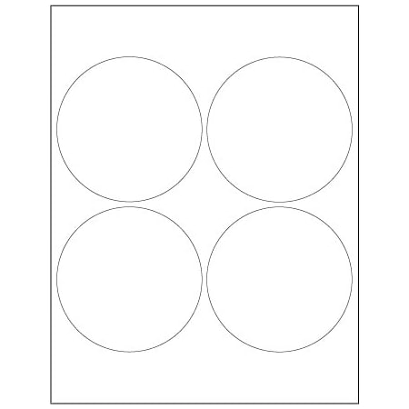 Bsc Preferred 4'' Glossy White Circle Laser Labels, 400PK LL305