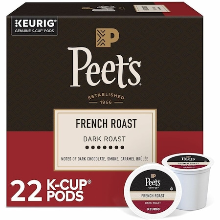 Peets Coffee Peet's Coffee K-Cup French Roast Coffee, Compatible with Keurig Brewer, Dark, K-Cup, 4PK 5000363995