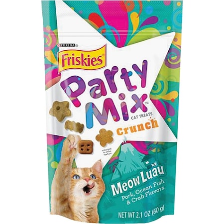 Purina Party Mix Meow Luau-Pork Ocean Fish & Crab 2.1 Oz. Cat Treat 50437