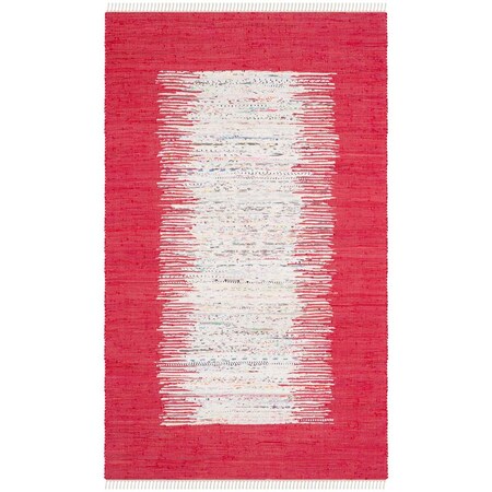 Safavieh Montauk Hand Woven Rectangle RugIvory & Red 9 x 12 ft. MTK711B-9