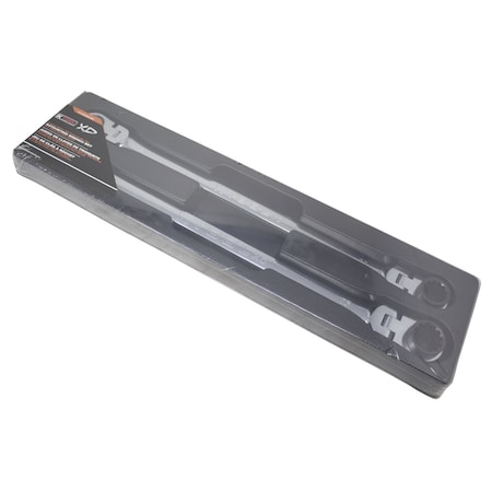 K-Tool International 2Pc 120 Tooth Double Flex Ratcheting Wrench Set 130252000385