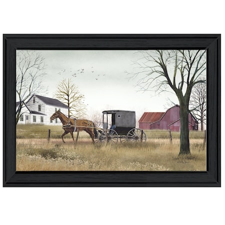 Homeroots Going to Market Black Framed Print Wall Art 415264