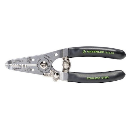 Greenlee 6 in Wire Stripper Solid: 10 to 20 AWG, Stranded: 12 to 22 AWG 1916-SS
