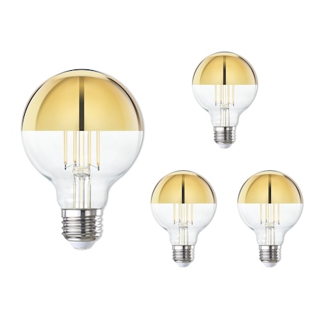 Bulbrite 40 - Watt Equivalent G25 Dimmable Medium Screw LED Light Bulb Warm White Light 2700K, 4PK 862841