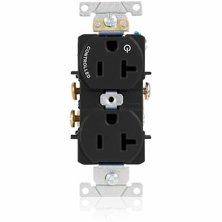 Leviton PlugsandRcptcls, 20A, 125VAC, Blk, Nylon, PK1 5362-S1E
