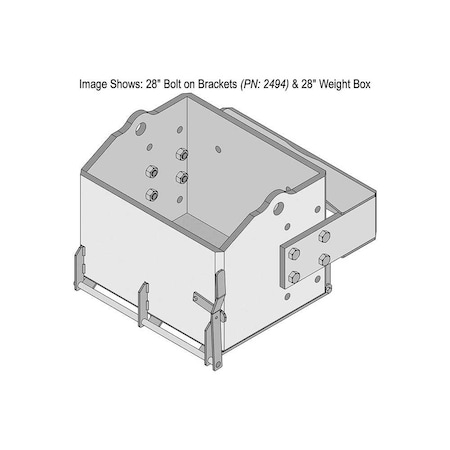 K&M Mfg 28-In. Bolt on Brackets (BOB) Kit for John Deere 30-60/6000-30/7000/8000-10 Heavy-Duty 2494