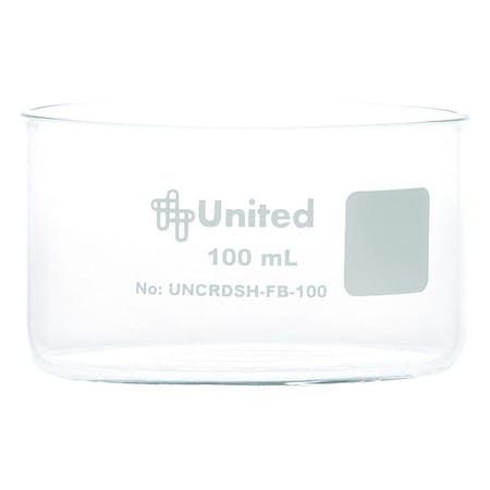 United Scientific Supplies Inc Crystallizing Dish, Colorless, 40 mm H, PK6 UNCRDSH-FB-100