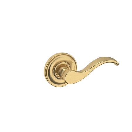 Baldwin Baldwin Passage Preconfigured 5455V Lever with 5048 Rose Lifetime Satin Brass Finish 5455V044PASS