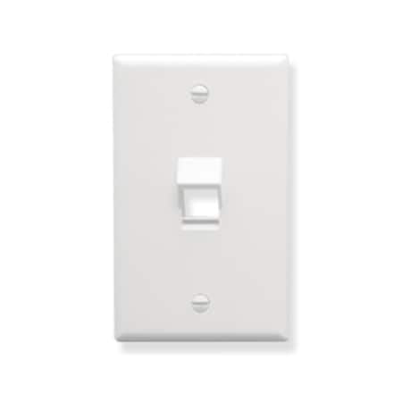 Maxpower Angled Single Gang Faceplate 1 Port - White MA584154