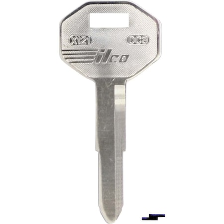 Kaba Ilco GM Nickel Plated Automotive Key, DC3 / X121, 10PK AF01053033