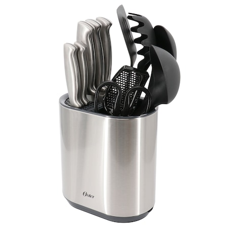 Oster Baldwyn 12 Piece Stainless Steel and Nylon Kitchen Tool and Cutlery Set 137536.12