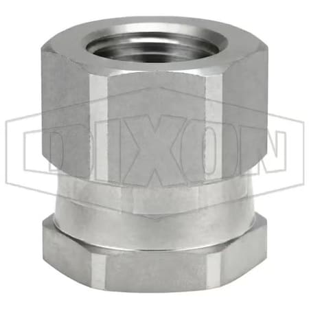 Dixon The Right Connection RAS Garden Hose Adapter, 3/4-11-1/2 x 1/2-14 Nominal, FGHT Swivel x FNPT End S 5021208SS