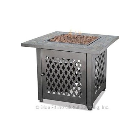 Uniflame Endless Summer GAD1429SP LP GAS OUTDOOR FIREBOWL WITH SLATE TILE MANTEL GAD1429SP