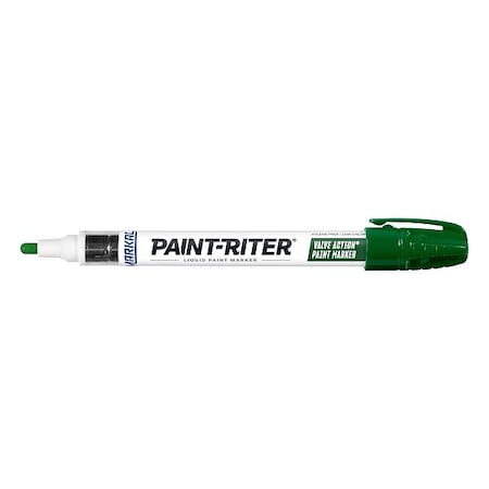 Markal Paint Marker, Medium Tip, Green Color Family, Paint 96826
