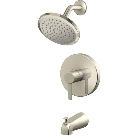 Home Impressions Brushed Nickel Single-Handle Lever Tub & Shower Faucet F1A1F507NP-JPA1