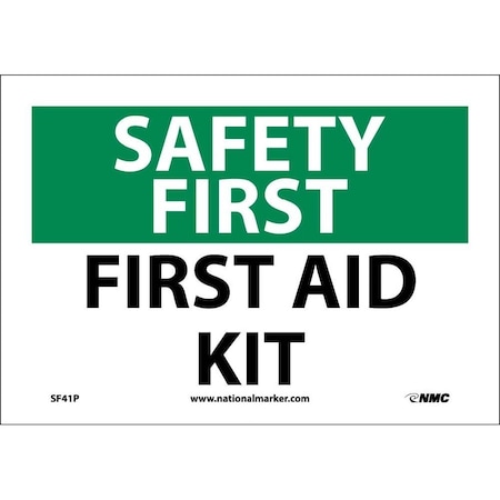 Nmc Safety First Aid Kit Sign, SF41P SF41P