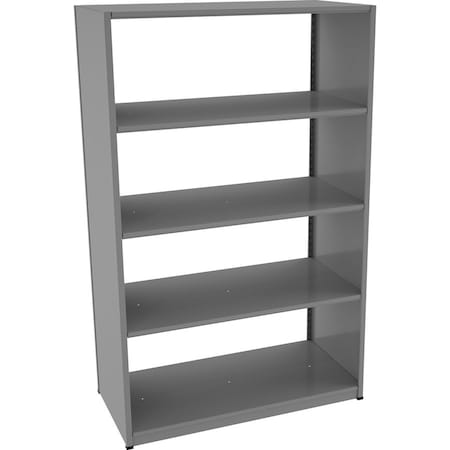 Tennsco Boltless Shelving Unit, 24"D x 48"W x 76"H, 5 Shelves, Steel, Height: 76" CS247648-MGY