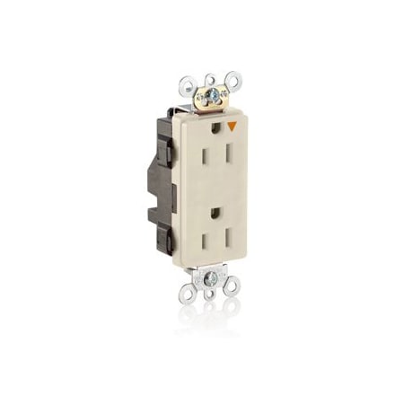 Leviton Industrial Grade Decora Receptacle, 15 Amp, 125 Volt MT162-IGT