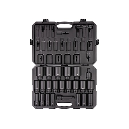 Tekton 3/4 Inch Drive Deep 6-Point Socket Set with Case, 24-Piece (3/4 - 2 in.) SID93420