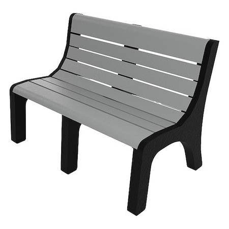 Ultrasite Outdoor Bench, 48 in L, Gray PB 4GRANEW