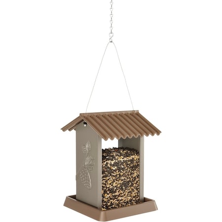 North States Industries Brown Plastic Hopper Bird Feeder 9211M
