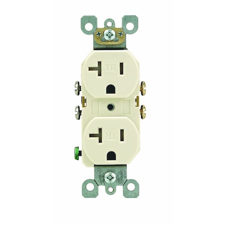 Leviton Residential Grade Tamper-Resistant Duplex Receptacle, 20 Amp, 125 Volt T5820-T